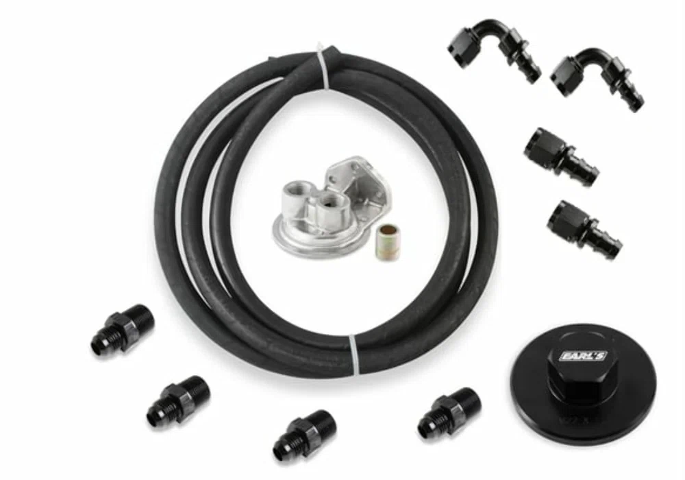 Earls Oil Filter RelocationKit-Mopar GenIII Hemi-Fits M22x1.5Filters-HEMI0003ERL